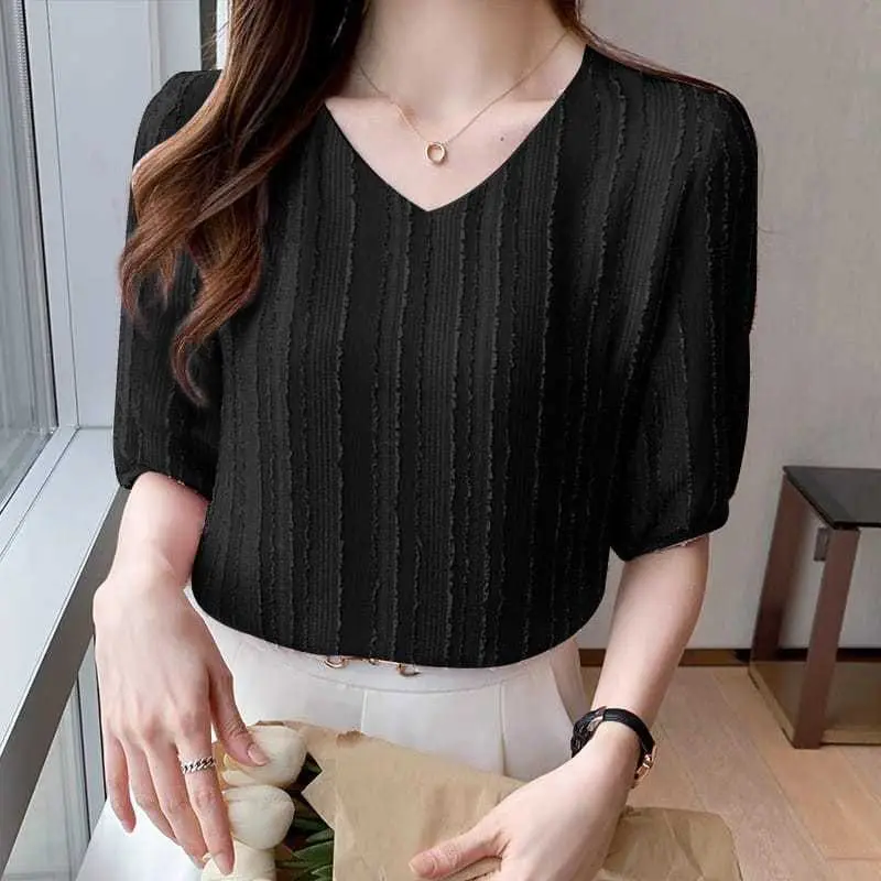 CALISSA FASHION BISA COD BLOUSE/ATASAN WANITA KANTOR/OFFICE STYLE KOREA LENGAN PENDEK MODEL SOFIA 5