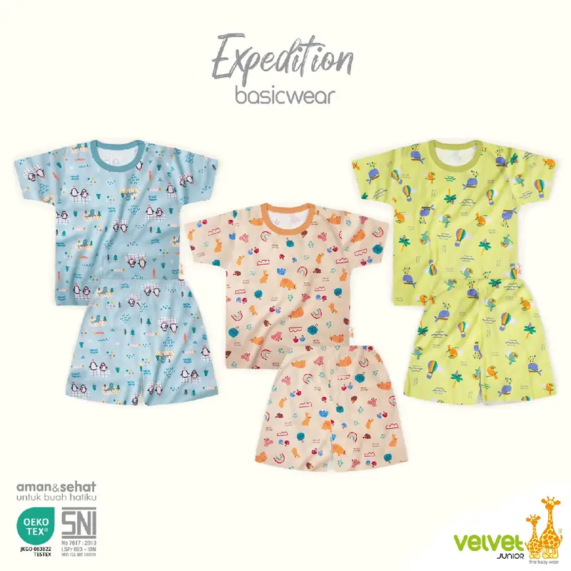 3 SETEL VELVET JUNIOR SETELAN PENDEK KANCING PUNDAK 6