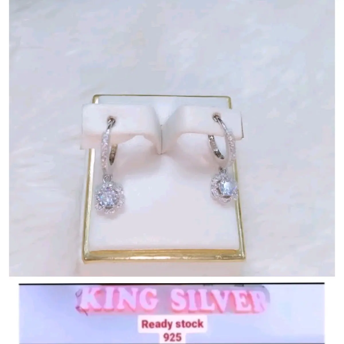 APB1 Anting permata bunga  best seller cantik