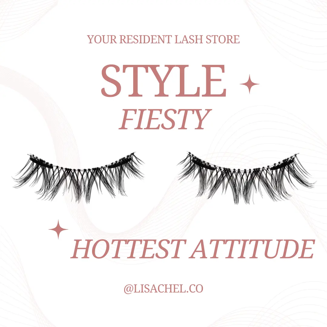 LISACHEL.CO Magnetic Clip-on Eyelashes - Fiesty, High quality Reusable Natural Set with Applicator