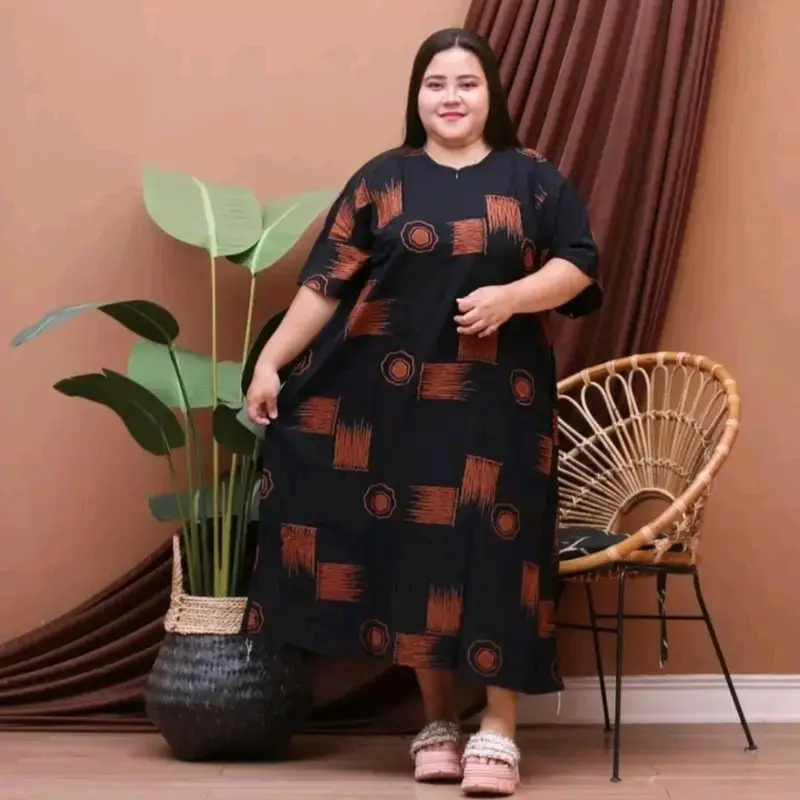 Daster motif cika jumbo bahan rayon ld 125 max bb 85kg busui friendly bisa cod 5