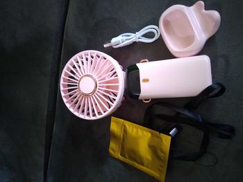 Product Review of GOOJODOQ Kipas Angin Mini 1200 mAh 5-Speed Wind Kipas Genggam Portabel Karakter LED Display Portable Handheld Fan Aromaterapi kipas mini Ponsel from ✩**✮ 0