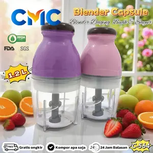 CMC[COD]Blender Cocok Untuk Dapur Rumah Blender Kapsul Portable Serbaguna Electric Juicer 1.2L Pisau Stainless/C-564