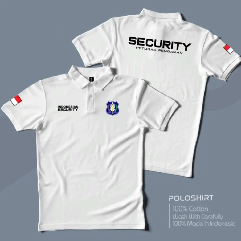 KAOS LAKOS KERAH SECURITY LENGAN PENDEK FULL BORDIR