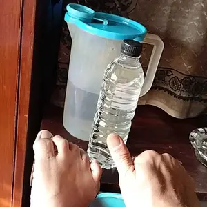 Paket 2 Botol Plastik Transparan 600ml Minuman Segar Sari Bunga Kelapa Alami dan Segar untuk Anda - Water
