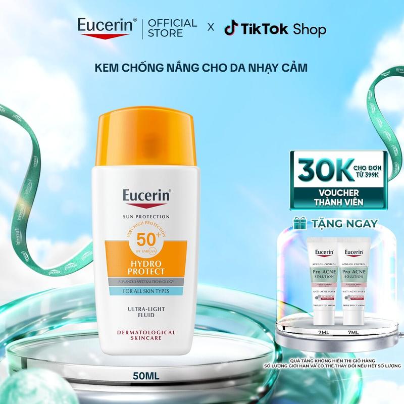  Kem chống nắng cho da nhạy cảm Eucerin Hydro Ultra Light SPF 50+ 50ml-Sun Cream 