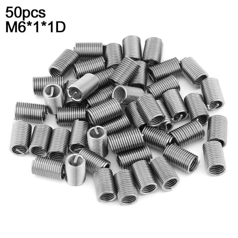 Product Introduction of Helicoil M6 Stainless Steel Thread Insert Repair Damaged Thread 50pcs Tapping Coiled Screw Tap Q3Q3 18