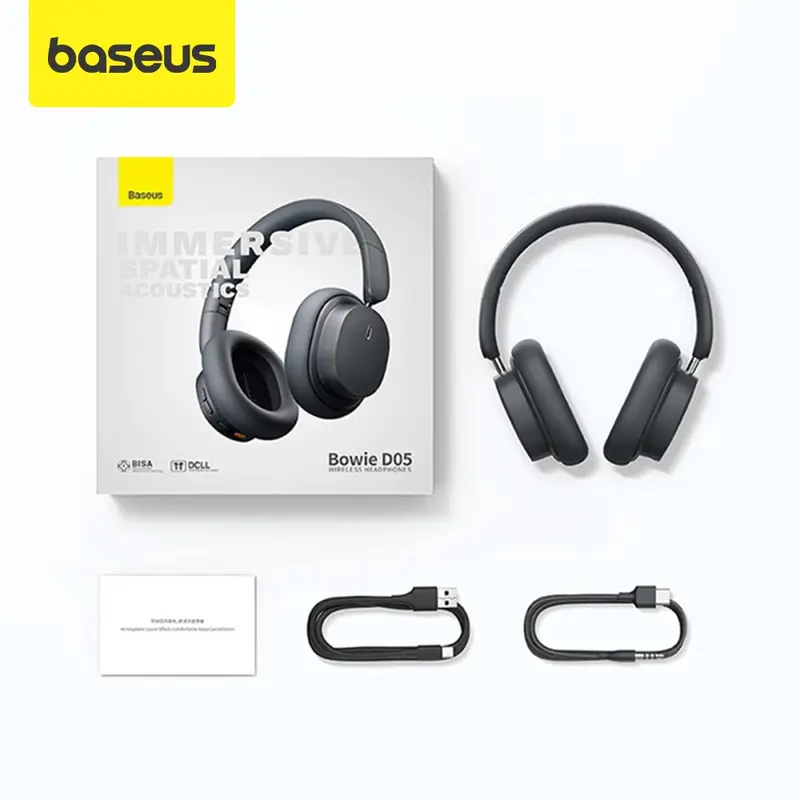 [NEW PRODUCT] BASEUS Bowie D05 ENC Foldable Playing Time up to 70 jam  3D Audio Stereo Bass | Wireless Headphone Gaming Utlra Low Latency  Bluetooth 5.3 7