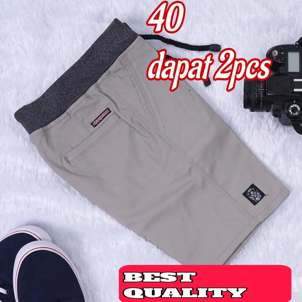 Celana pendek chinos pria [40ribu dpat 2 pcs] Celana cowok Pendek  Shorts Dewasa Surfing Katun Karet