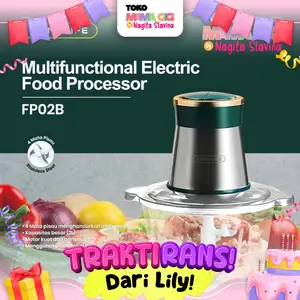 [Toko Mama Gigi] LUNALIFE Food Chopper FP02B Chopper Kaca 2L Penggiling Daging Multifungsi 250Watt