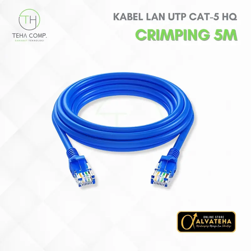 Kabel UTP Cat5e HQ Siap Pakai Crimping Rj45 CAT 5 LAN 1.5M 3M 5M 10M 3