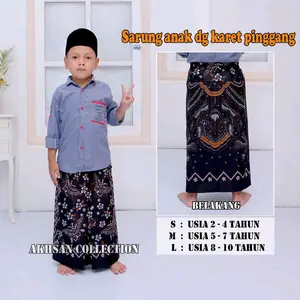 Sarung Instan Anak Usia 2-10 Tahun - Sarung Batik Anak Kolor - Sarung Anak Anak Anti Ribet - Sarung Kolor Anak