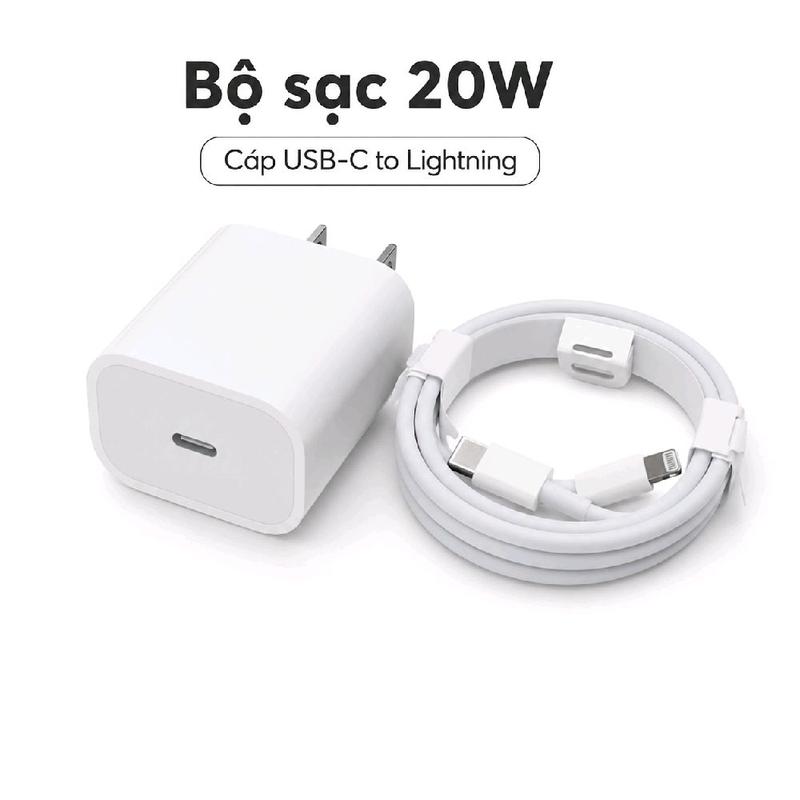 Bộ Sạc Nhanh 20W PD C-L Cho iPhone 6-14 & iPad Sạc 30 Phút Đạt 60% Pin Chip Bảo…