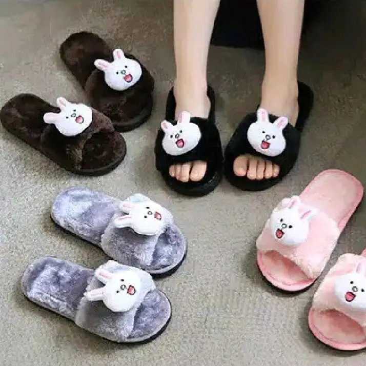 Promo Sandal Rumah Sandal Wanita Sandal Hotel Sandal Ruangan Sandal Tidur Sandal Santai Bulu Shoes