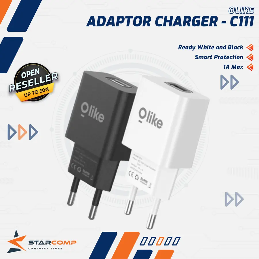 Olike C111 Kepala Charger Adaptor Output 5W 1A USB