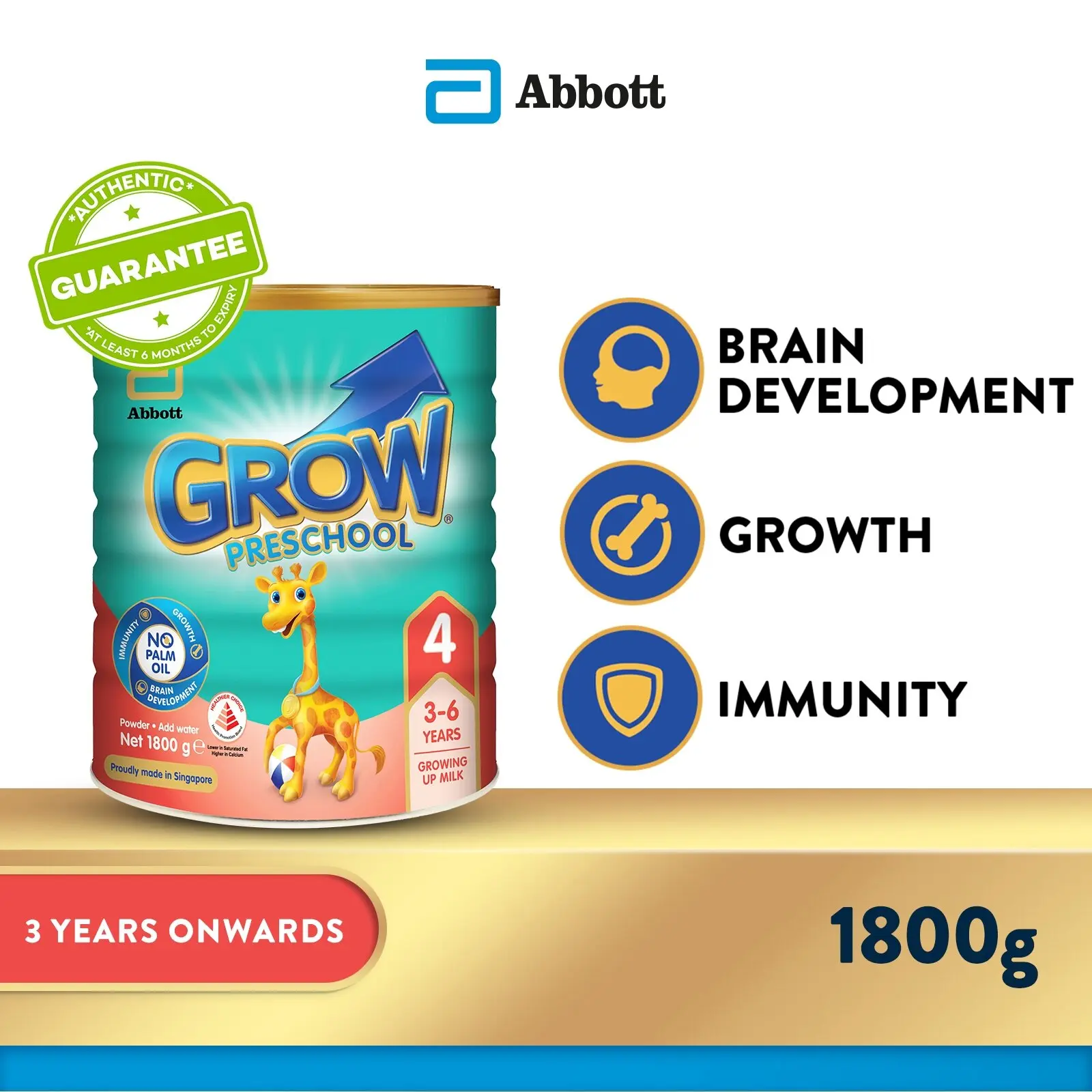 GROW Growing Up Milk for Kids - Preschool Stage 4 (3 years onwards) - 1.8kg