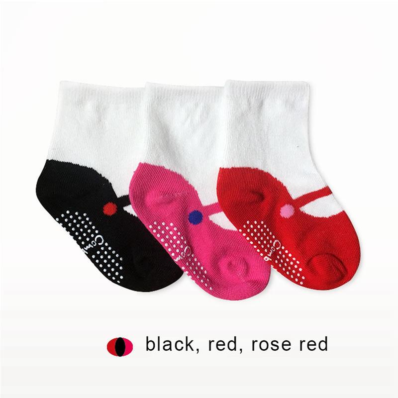 Baby Girl Anti-slip Floor Socks Cotton Patchwork Breathable Short Socks 7