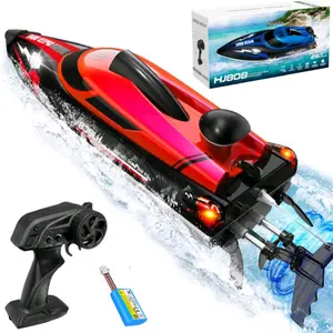 Rc speedboat HJ808 full propo ada sensor air kecepatan tinggi ukuran besar Control Toys