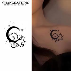 Hình Xăm Tạm Thời, Hình Xăm Mặt Trăng, Lâu Trôi Trong 15 Ngày, Không Thấm Nước, Không Lo Ma Sát, Với Miếng Dán Hình Xăm