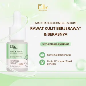 Ella Skincare Serum Matcha Sebo Control with Green Tea, BHA, Niacinamide - Mengeringkan Jerawat dlm 3 Hari