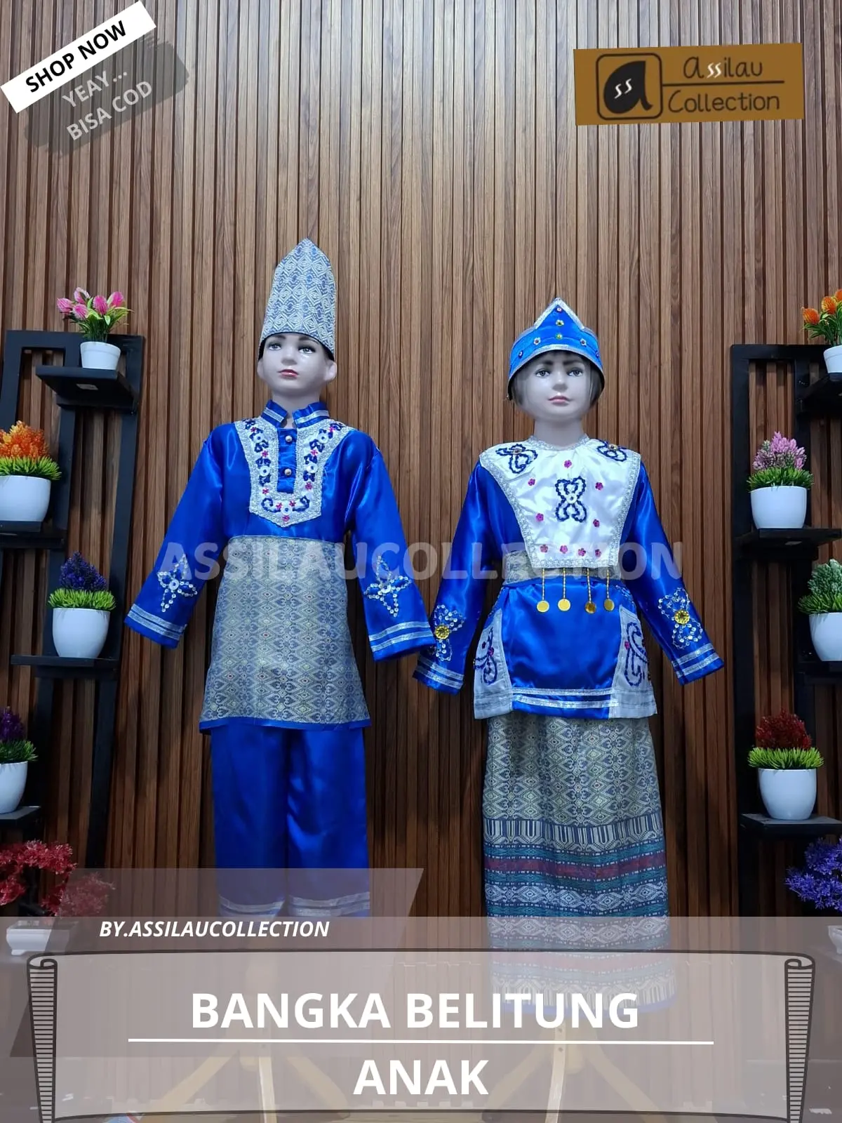 Baju Adat Anak Bangka Belitung Satuan (Laki/Cewek) Pakaian Aksesoris