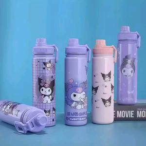 800ML Kuromi Water Bottle With Filter Cartoon Thermal Cup Suitable For Adults tumbler Drinkware Lid