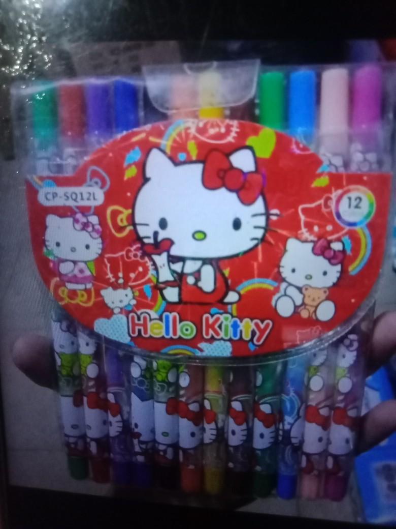 Product Introduction of ( BISA COD) promo crayon puter panjng karakter cewek cowok isi 12 pcs 13