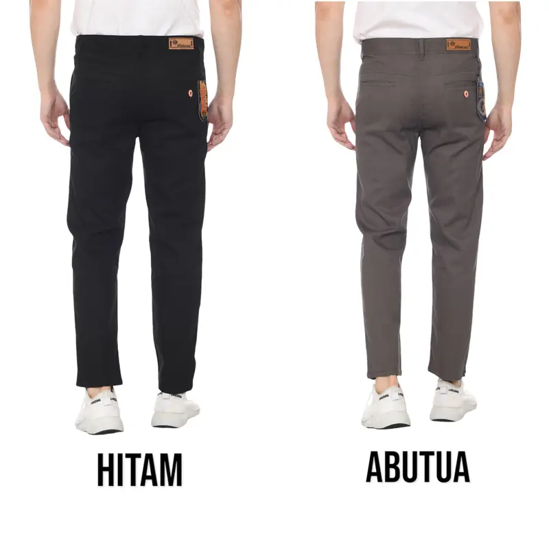 Paket Hemat Celana Chinos Panjang 100k Dapat 2 Slimfit Kerja Harian Santai TheBrosSecond Pria Wanita Casual Formal Katun Melar 4