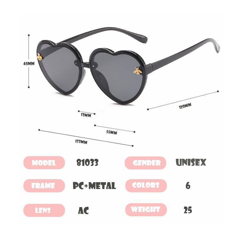 Product Introduction of 2-12Y Heart Frame Kids Sunglasses Children Retro Cute Cartoon Bee GlassesGirls Boys Fashion Eyeglasses 10