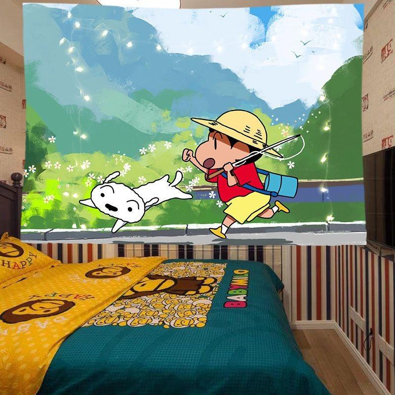 ผ้าพื้นหลังอะนิเมะการ์ตูนสไตล์ญี่ปุ่น, Crayon Shin-chan, โปสเตอร์ติดผนัง, ตกแต่งผนังพื้นหลังข้างเตียงหอพัก, ผ้าสำหรับแขวนหรือแขวนผนัง 0