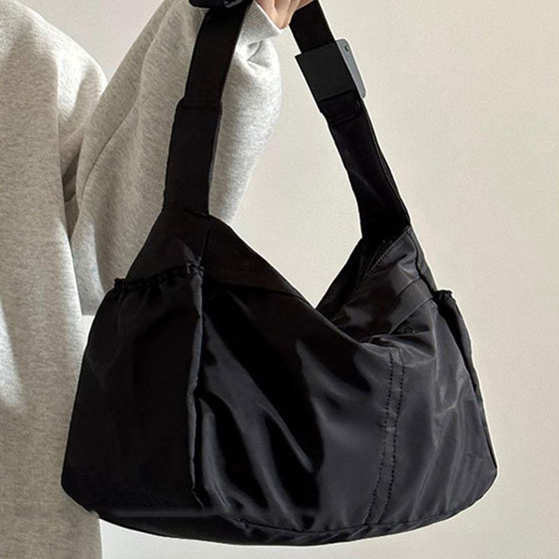 Túi đựng bánh bao chống thấm nước bằng nylon, túi đeo chéo nam nữ, phong cách thể thao đơn giản, túi xách vai lớn tiện dụng.