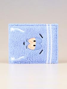 Paño de toalla azul, billetera de hombre de alta calidad, bifold, porta tarjetas personalizado y elegante con ventana para credencial, estilo y durabilidad