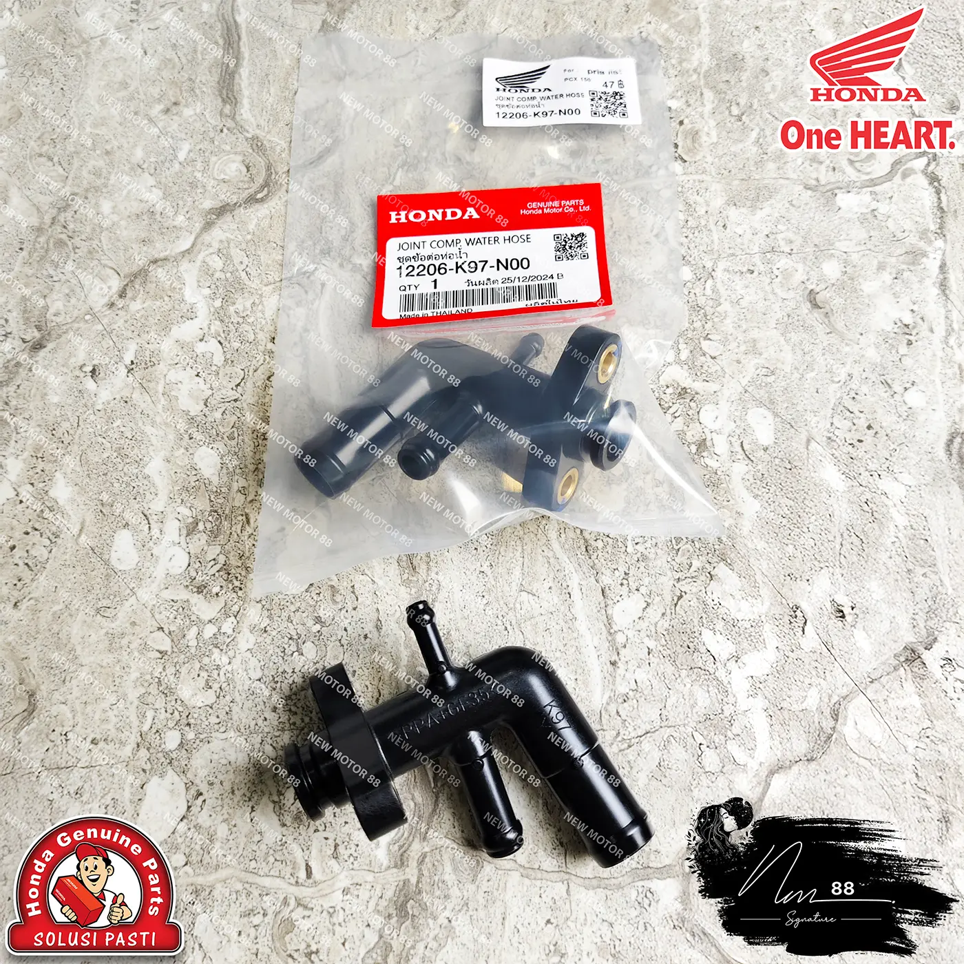 Pipa Sambungan Radiator Pipa Joint Comp Water Hose Radiator Pipa Radiator Honda Vario 125 Vario 150 PCX 150 ADV 150 Original 12206-K97-N00