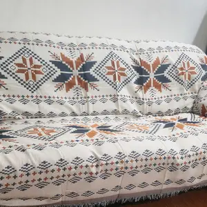 Selimut sofa bergaya Skandinavia dengan desain dua sisi, cocok untuk sofa 1, 2, 3, atau 4 tempat duduk. Tersedia dalam 11 pilihan warna dan 4 ukuran: 90x180, 130x180, 180x230, dan 180x340 cm | Lembut dan tebal, mudah dibersihkan – Dekorasi rumah