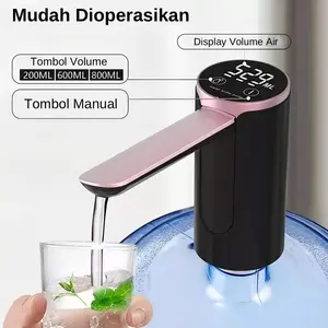Smart Water Dispenser Otomatis Lipat Pompa Galon Elektrik dengan Touch Screen & USB Rechargeable Food Grade Kapasitas 1200mAh Mudah Dibawa Praktis Higienis