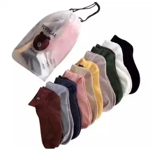 KAOS KAKI BEAR MIX POLOS HITAM PUTIH ABU POUCH ISI 10PCS - kaos kaki kekinian viral 1 pouch isi 10 pasang