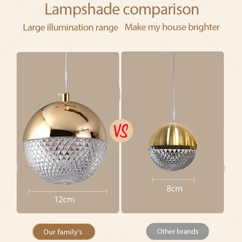 Kristal Lampu Gantung Remote Led 3 Warna Minimalis Mewah Chandelier Ruang Tamu Bar Restoran Kamar Tidur Lampu Gantung 4