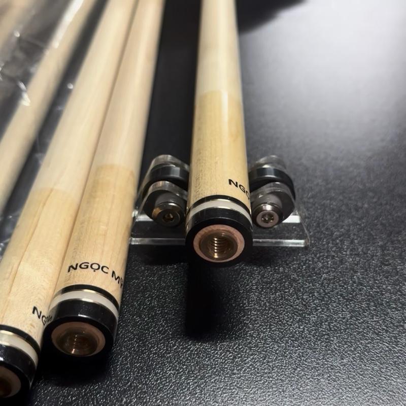 Ngọn Cơ Bida Ngọc Mỹ loại 1, Gỗ Maple Canada, Tẩy da bò
