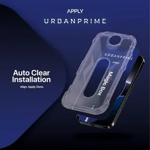 [URBANPRIME] MagicBox CLEAR Tempered Glass iPhone Easy Instal Kit, Anti Gores & Anti Pecah - Screen Protector - Auto Align Untuk Semua iPhone XR/11,12 12 Pro,13,13 ProMax,14 ProMax,15 Pro/Promax 16 Pro/Promax 17 Pro/Promax - Aksesories Layar - Apply