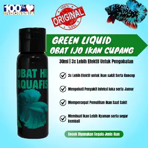 aquafish obat ijo ikan cupang 30ml untuk perawatan ikan terkena penyakit aquarium liquid