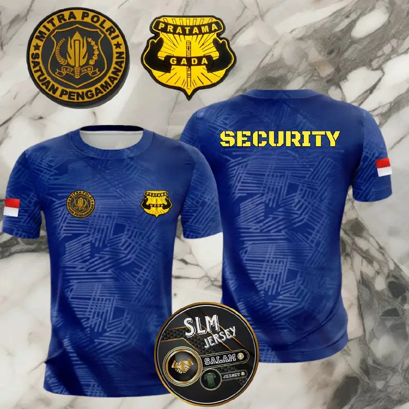 kaos drifit embose seccurity gadapratama terbaru sablon dtf bisa cod 2