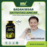 Gambar HNU - Black Turolive Isi 100 Kapsul Minyak Habbatussauda Niggela Sativa Zaitun Olive Oil - 1 Botol dari Habbasyi Niaga Utama Kota Depok 1 Tokopedia