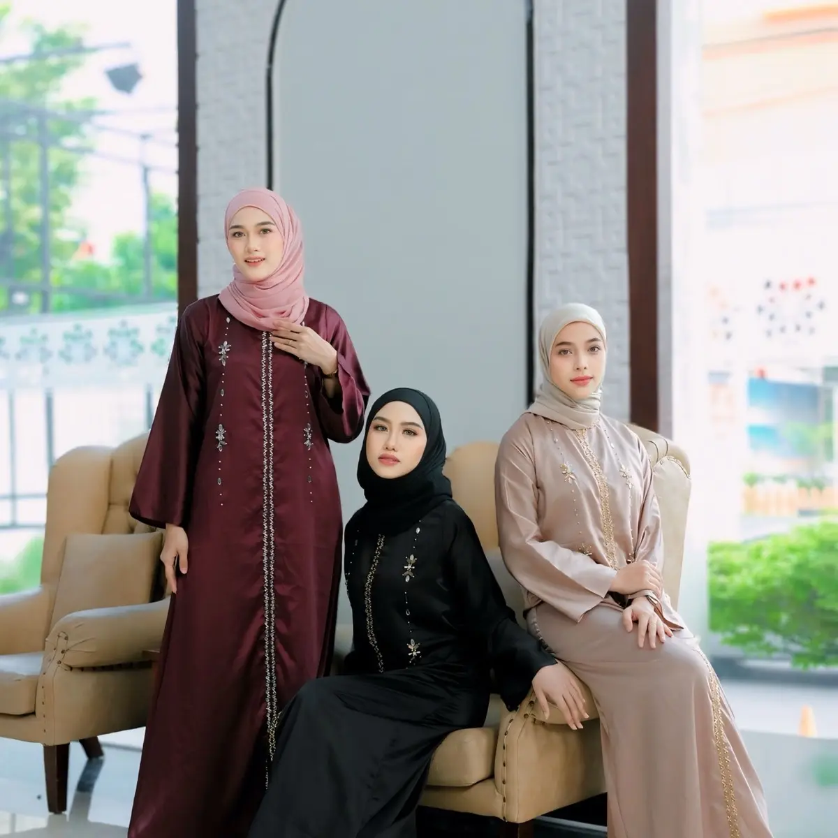 Abaya Gamis Dubia Maleeka Wanita Muslim Hitam Lembut/abaya lebaran/fashion muslim/busana muslim wanita/gamis busui/abaya