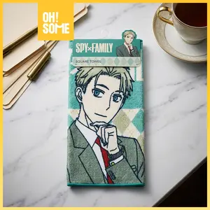 [OHSOME x Spy X Family] - Cotton Square Towel Handuk Serbaguna Karakter Spy X Family
