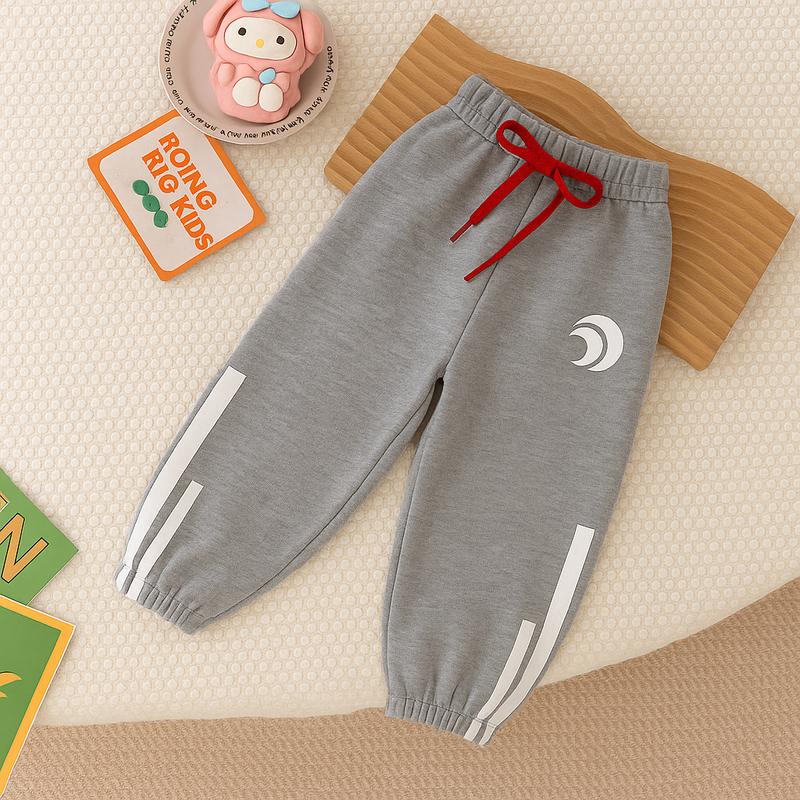 XẢ KHO CUỐI NĂM Quần Nỉ Mặt Trăng Bo Gấu Cho Bé Quần Thể Thao Nỉ Cotton Mềm Mịn Size 8-32kg Màu Trắng & Be Xuất Xứ Việt Nam