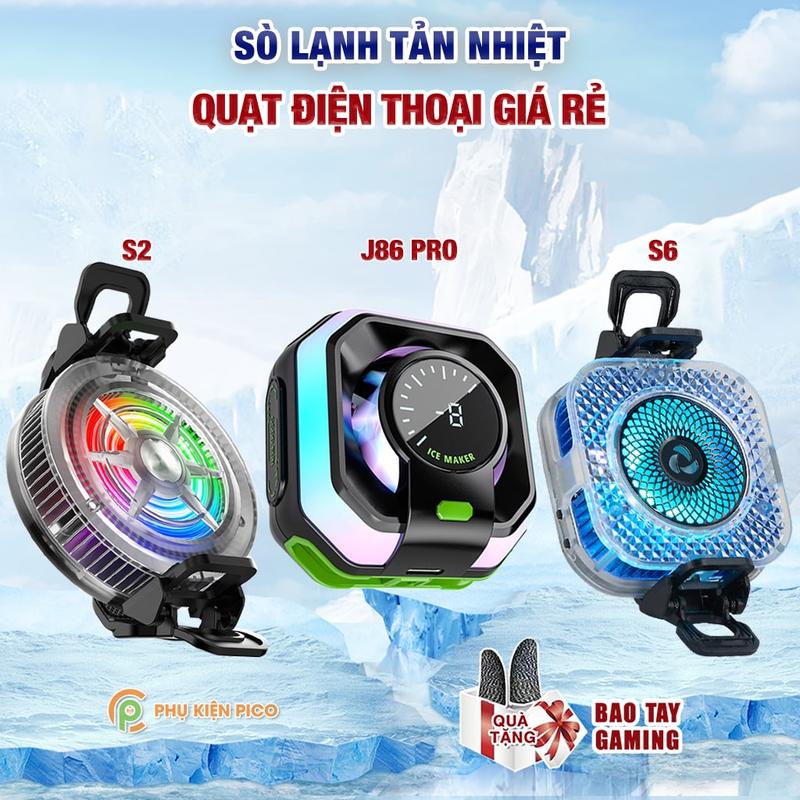  Quạt tản nhiệt điện thoại sò lạnh S2 S3 S6 S25 Pro J22 J42 J86 Pro siêu rẻ làm mát nhanh chơi game pubg freefire liên quân Phụ Kiện 