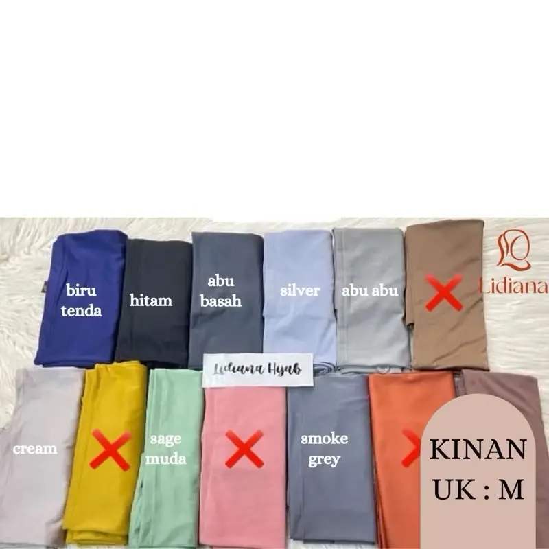 KINAN INSTAN UK M by Lidianahijab - Kerudung Harian Muslim Wanita - Syari, Bergo 1