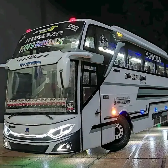 Miniatur bus jb5 kids panda telolet basuri full lampu Anak Hadiah Kado Mainan Toy