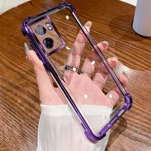 Lembut Kasing Untuk OPPO A57 4G Case OPPO A77 A77s 4G Empat Sudut anti drop TPU Transparan Silikon Airbag Shockproof Penutup Telepon Casing Transparent Ponsel