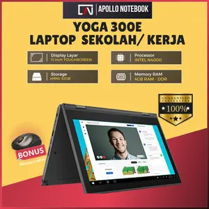 Lapto Yoga 300e - RAM 4GB - Mulus - Multifungsi dan Bergaransi